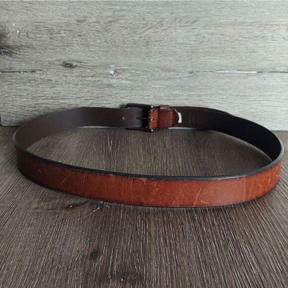 Dockers Brown Leather Belt Size 40 - Picture 2 of 6